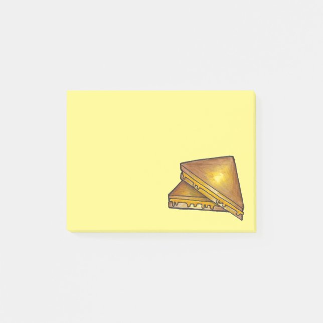Grilled Toasted Cheese Toastie Sandwich Foodie Post-it Notes (Front)