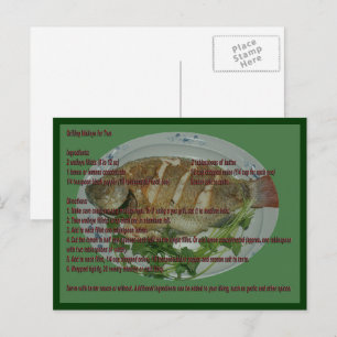 Grilled Walleye for Two Recipe Postcard