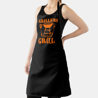 Grillers Gonna Grill Sausage Barbecue Orange Apron