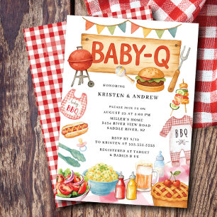 Grillin and Chillin Baby Shower  Invitation
