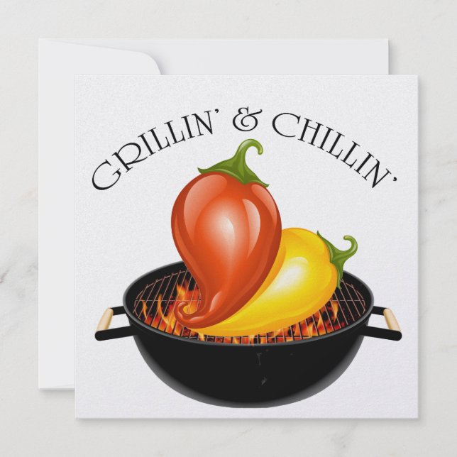 Grillin' and Chillin' Invitation (Front)