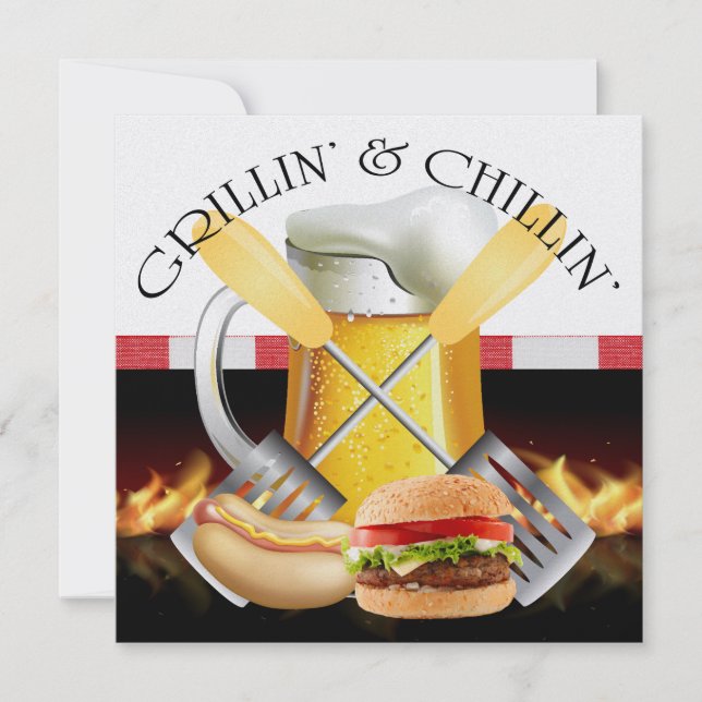 Grillin' and Chillin' Invitation (Front)