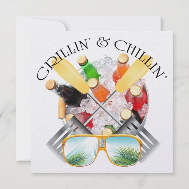 Grillin' and Chillin' Invitation (Front)