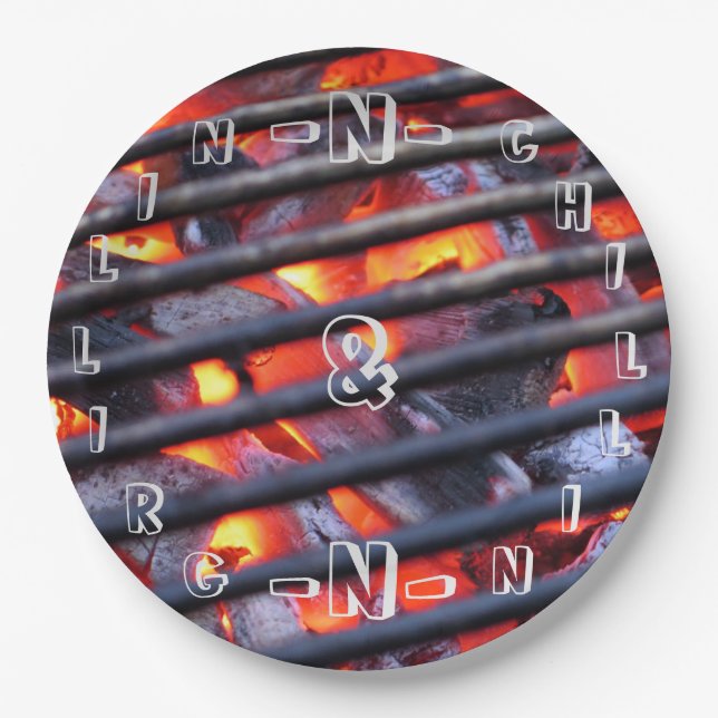 Grillin and Chillin Paper Plates (Front)