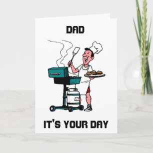 "GRILLIN' DAD FOR HIS *BIRTHDAY* OR *FATHER'S DAY* CARD