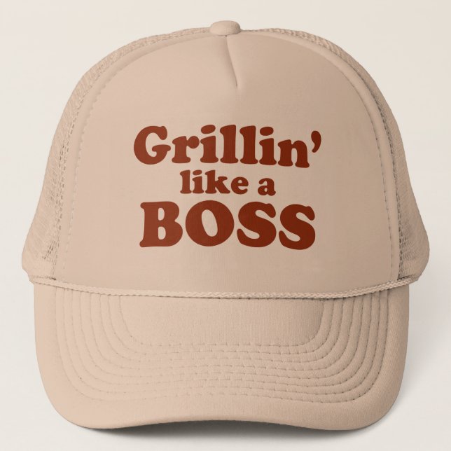 Grillin' like a Boss Trucker Hat (Front)