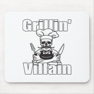Grillin Like A Villain Bbq Grillin And Chillin Gri Mouse Mat