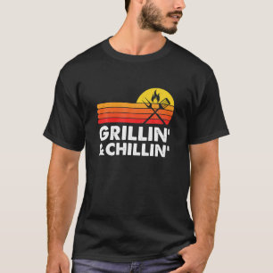 Grilling And Chilling Smoke Meat BBQ Gift Home T-Shirt