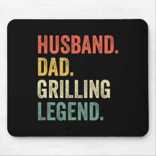 Grilling Bbq Father Funny Husband Grill Dad Legend Mouse Mat