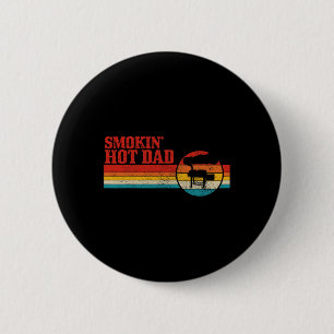 Grilling Bbq Funny Fathers Day Grill Vintage Smoki 6 Cm Round Badge