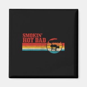 Grilling Bbq Funny Fathers Day Grill Vintage Smoki Magnet