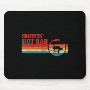 Grilling Bbq Funny Fathers Day Grill Vintage Smoki Mouse Mat