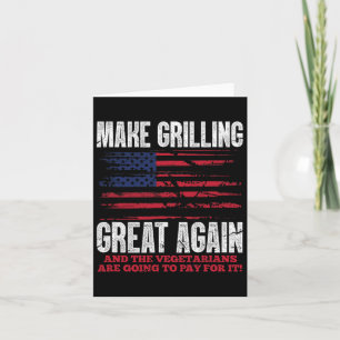 Grilling Great Again Funny Trump Bbq Pit Master  Card