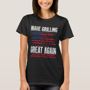 Grilling Great Again Funny Trump Bbq Pit Master T-Shirt