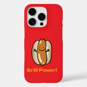 Grilling Hot Dog Cartoon iPhone 16 Pro Case