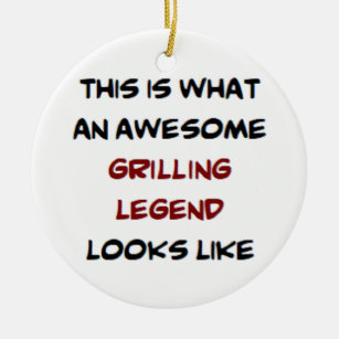 grilling legend, awesome ceramic tree decoration