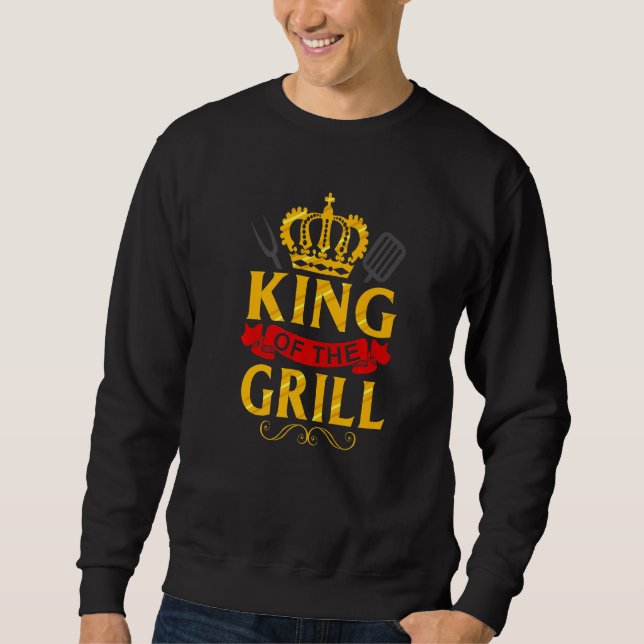 Grilling Master Backyard Chef Dad Grandad Sweatshirt (Front)