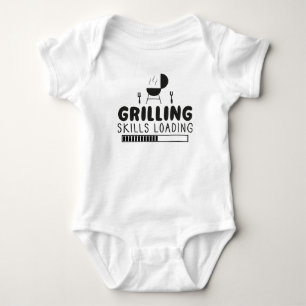Grilling Skills Loading Meat Smoker Baby Bodysuit