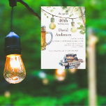 Grilling Surprise 40th Birthday Party Invitation<br><div class="desc">Grilling,  beer,  man birthday.  Surprise 40th Birthday Party invitation.  White background.  Backyard birthday party.</div>