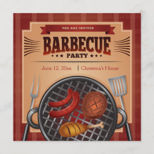 Grilling Time BBQ Party Invitation