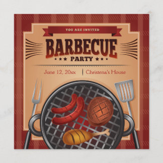 Grilling Time BBQ Party Invitation