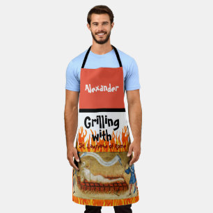 Grilling with St. Lawrence All-Over Print Apron