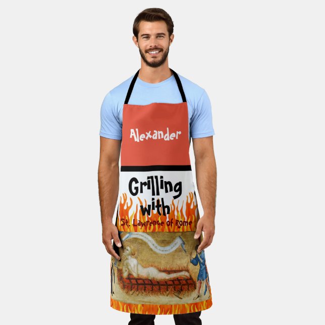 Grilling with St. Lawrence All-Over Print Apron (Worn)