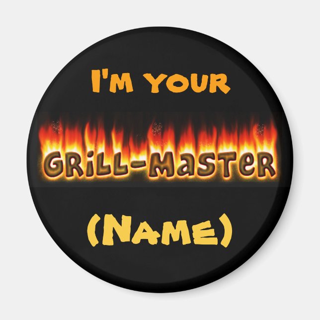 Grillmaster (customisable) magnet (Front)