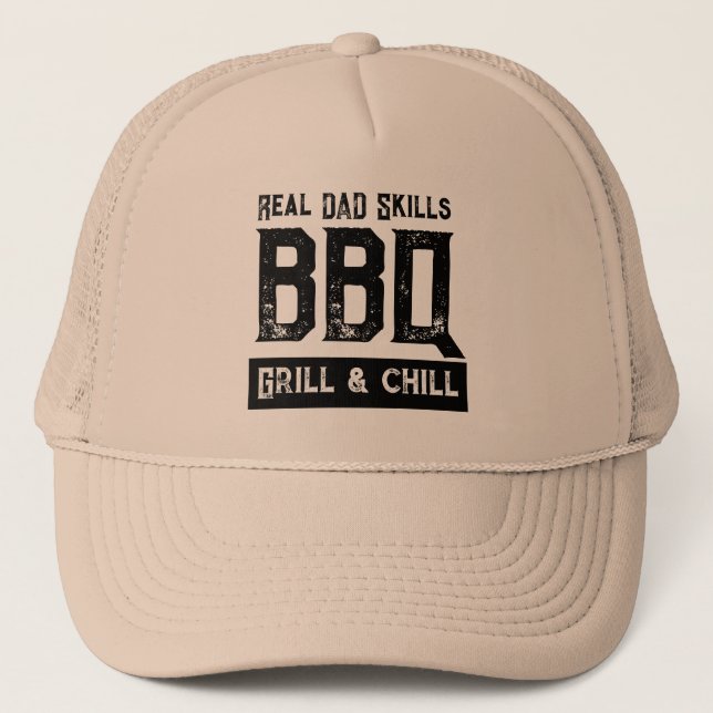 Grillmaster dad cool funny trucker hat (Front)