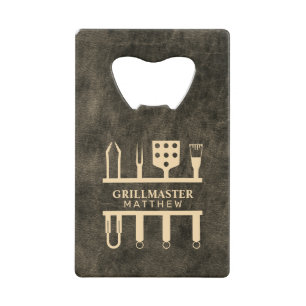 Grillmaster faux leather classic custom name 