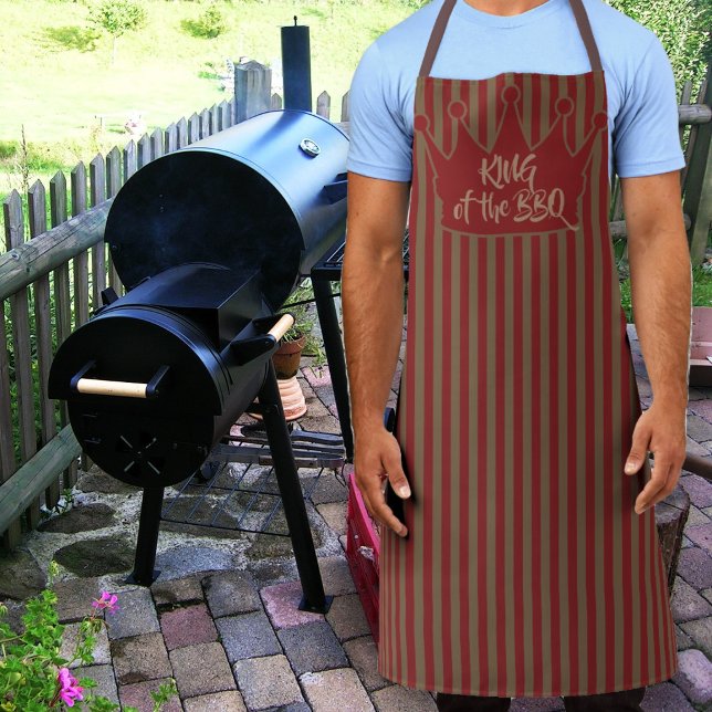 Grillmaster King Burgundy Stripes Apron (Creator Uploaded)