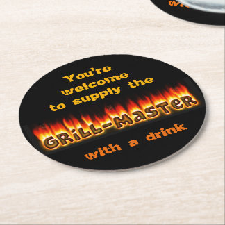 Grillmaster Round Paper Coaster
