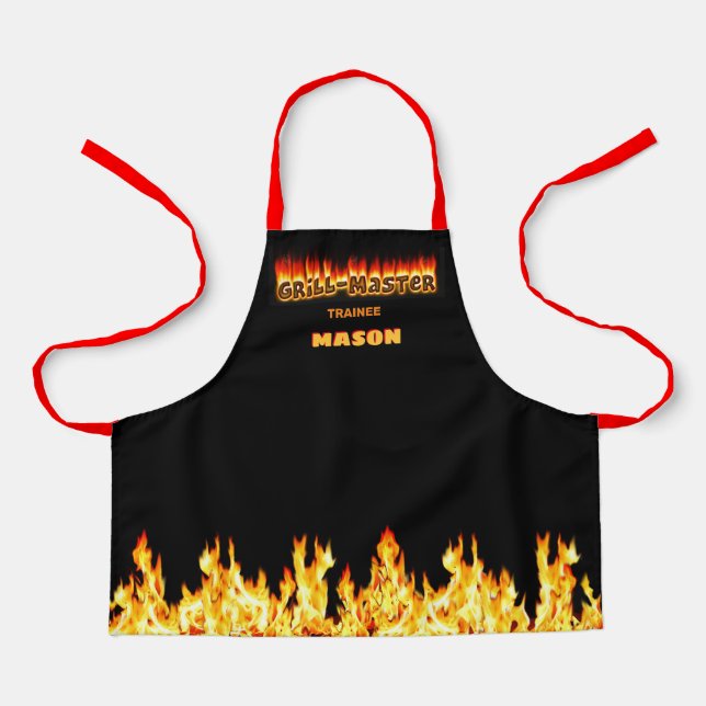 Grillmaster Trainee Apron with your Name on it (Front)