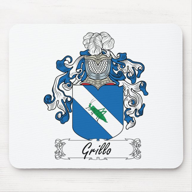 Grillo Family Crest Mouse Mat (Front)