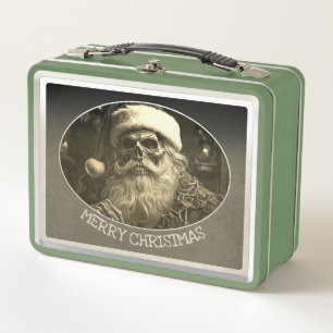 Grim Christmas - Skeleton Santa 65609 Metal Lunch Box