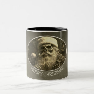 Grim Christmas - Skeleton Santa 65609 Two-Tone Coffee Mug
