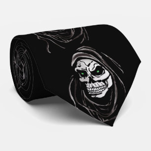 Grim Death reaper Halloween death horror day Tie