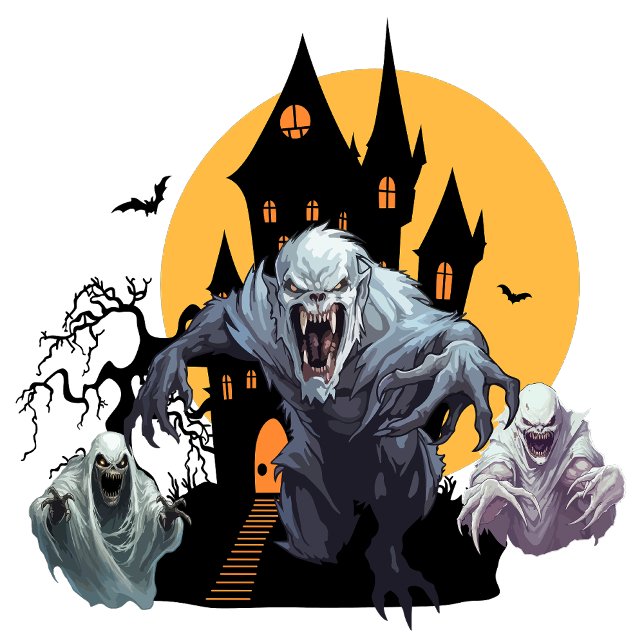 Grim Grinning Ghosts Sweatshirt (Amidst the fog, haunted souls awaken to haunt.)