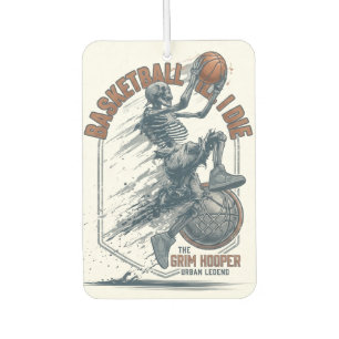 Grim Hooper Skeleton Basketball Urban Legend Car Air Freshener