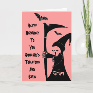 Grim Jake Wishes Happy Birthday to You Card