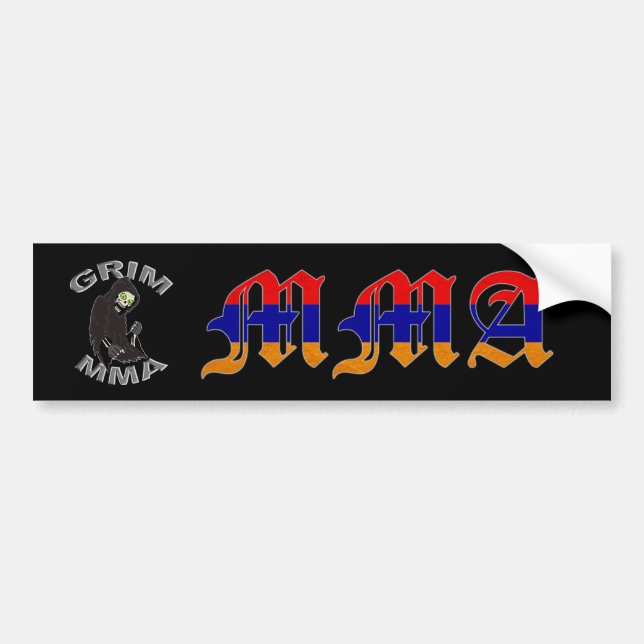 Grim MMA Armenia bumper sticker (Front)