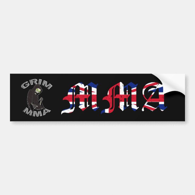 Grim MMA British Bumper Sticker (Front)