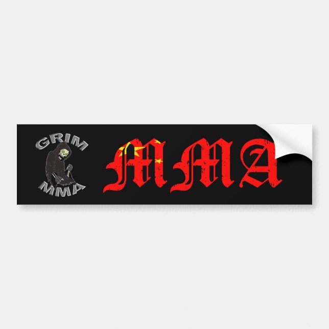 Grim MMA China Bumpersticker Bumper Sticker (Front)
