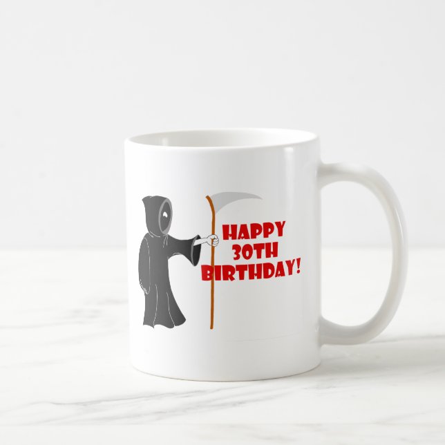 Grim Reaper 30th Birthday Mug (Right)