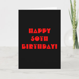Grim Reaper 50th Birthday Black Card