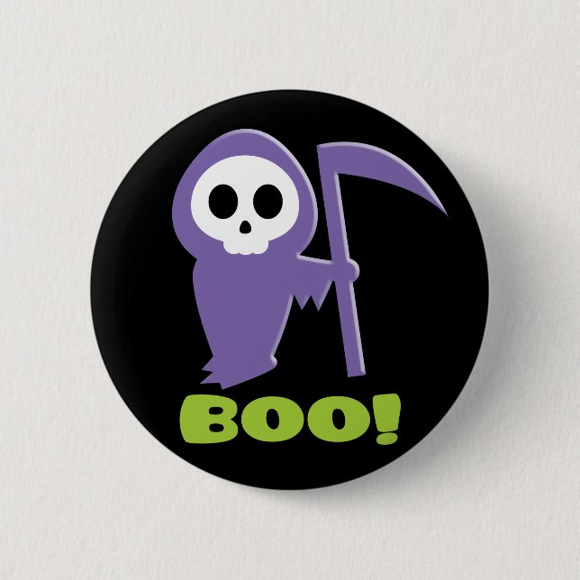 Grim Reaper 6 Cm Round Badge (Front)