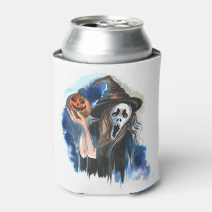 Grim Reaper and Pumpkin Can Cooler
