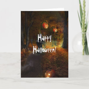 Grim Reaper and pumpkins Card