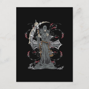 Grim Reaper Awaits Postcard