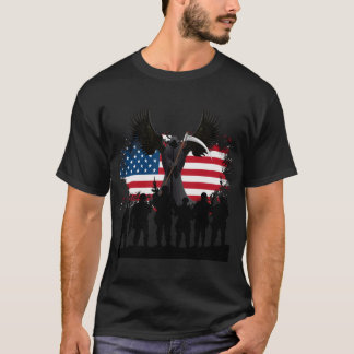grim reaper behind the soldiers T-Shirt